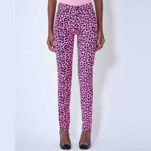 25 FW 구찌 Leopard 레오파드 프린트 스키니 데님 진 핑크 502797 XDAHE 5053