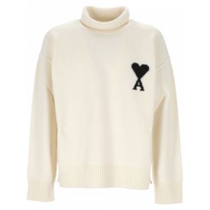 [AMI] 라프리마 남성 스웨터 UKS839 018151 오프 white/black /10