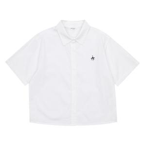 [에꼴리에]여아용 4.5부 심볼 자수 셔츠 24B5351 화이트_JJ