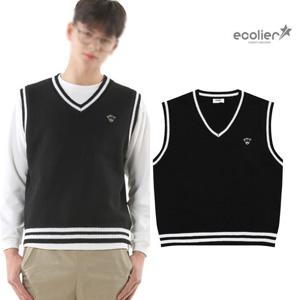 [에꼴리에]유니 클래식 니트조끼, 24A3001_CC