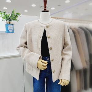 [비지트인뉴욕]라운드 금장부클 울모직자켓 VZBJK33_US