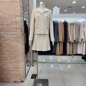 [JJ JIGOTT]JJ지고트 세일러 칼라 트위드 재킷 GM3A0JK11_DG