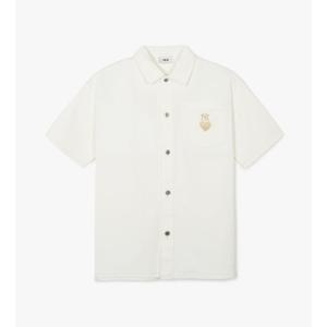 MLB 하트 로고 반팔 데님셔츠 A5 3ADRH0143 50CRS