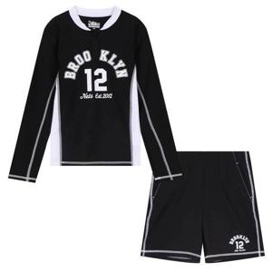[NBA KIDS]NBA 남아 반집업 래시 세트K252ST710P19_JJ