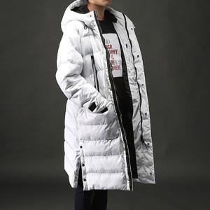 [후앙스] 옆트임 배색지퍼포인트 롱 패딩점퍼 BTPD6960