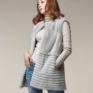 [레더프로스트] SLF401 스크래이퍼 천연스킨 밍크베스트