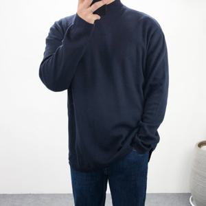 엠클로 남자 데일리 반폴라 옆트임 니트티셔츠 4컬러