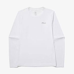 휠라긴팔티 TQJ FS2RLG1251F-WHI  라운드형 밑단 긴팔티