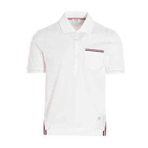 톰브라운 폴로 티셔츠 MJP022A 01455 100 White