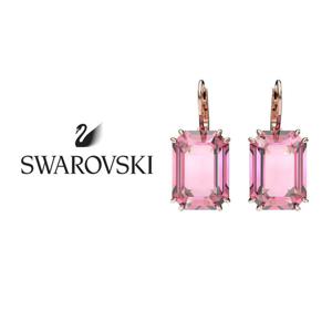 스와로브스키 SWAROVSKI 주얼리 Millenia 밀레니아 핑크 크리스털 로즈골드 드롭 귀걸이 5619502