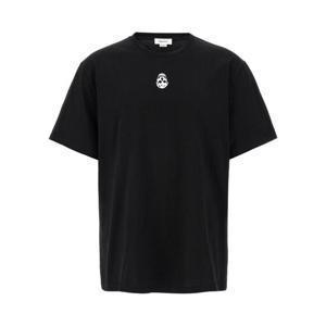 알렉산더 맥퀸 반팔 티셔츠 828428QTADR0520 White Black