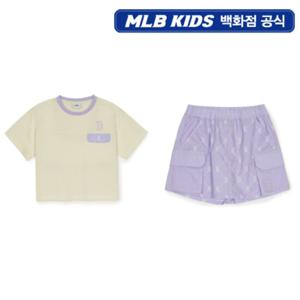 [MLB키즈PG] 모노 아웃도어 여아 티셔츠 세트 (7FS1MD653-43LDL)