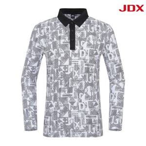 [JDX] 남성 전판 시즌 패턴 제에리 변형카라 티셔츠 (X2TLU3446LG)