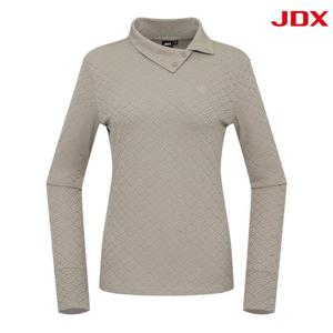 [JDX] 여성 아가일 자카드 변형 제에리 변형카라 티셔츠 (X2TLU7451LI)