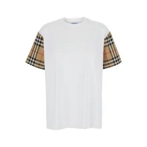 버버리 반팔 티셔츠 8073029A1464 White