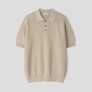 [리빌모아]남자 데일리 베이직 버튼 카라 반팔 니트 AS5-KNH-Q01