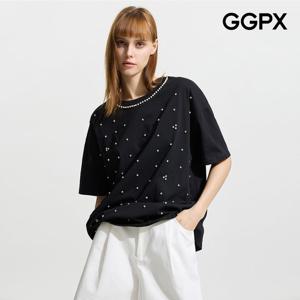 [지지피엑스]큐빅 블링 루즈핏 티셔츠 (GP5TS052F)