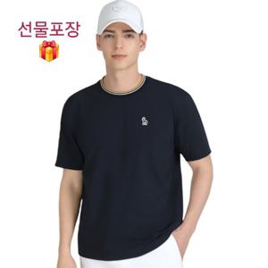 [헤지스골프] 블랙 남성 라운드 티셔츠HUTS5B356BK
