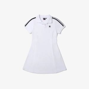 휠라반바지 TQJ FS2OPG2351F-WHI 스트레치 카라 원피스