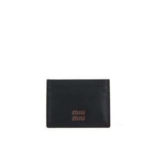 미우미우 카드지갑 5MC0762CV6F0B7K BLACK COGNAC DOM
