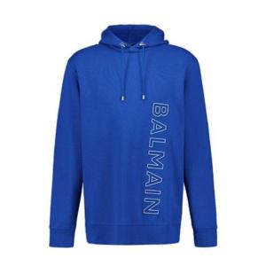 Balmain 로고 엠보싱 드로우스트링 후드티 H1JT046BC22 SHX TP943963919