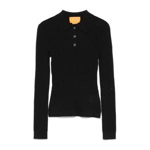 게스트인레지던스 블랙 리브 칼라 폴로 스웨터 W25611JL BLK