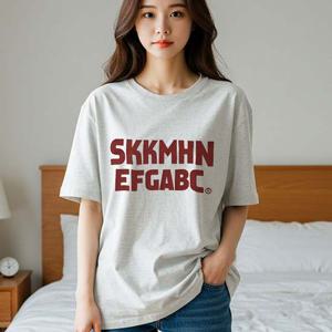 샵앤) 여성 기본 레터링 루즈핏 반팔 티셔츠 WON-WSH-WFI0BEJ