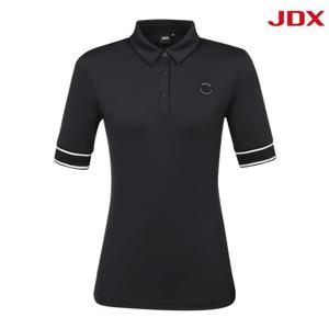 JDX 세이브존07 여성 소매 와펜 티셔츠 X1TSV7501BK