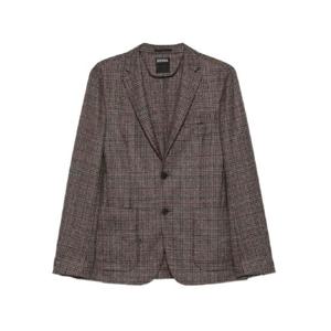 25 FW Zegna 체크 투 버튼 재킷 254706A21DN TP441380277