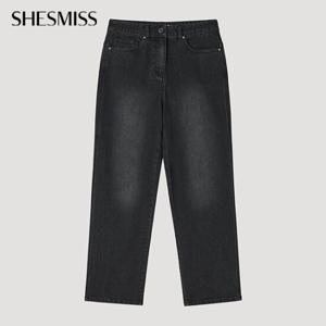 [쉬즈미스] 워싱 스트레이트 데님 팬츠_SSMSLP32010_DG