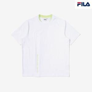 [휠라(프리미엄)](SM)휠라 여성 콘트라스트 반팔 티셔츠 FS2RSE2186F_WHI