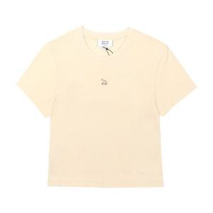 메종키츠네 반팔티 여성 크롭 MW00105KJ0008 0134