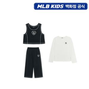 [MLB키즈PG] 스트릿 하트 여아 3 SET (7FS1H0154-50BKS)