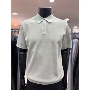 [레노마 옴므]S/S 민트 면혼방 카라넥 반팔 니트 RFPKT61_BP