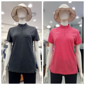 [밀레]LD쿨 스트라이프 반팔집업티셔츠MXUUT574_GN