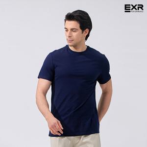 EXR반팔티 남성 코튼 반팔 티셔츠 네이비 EMT24SS50-NVY