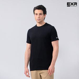 EXR반팔티 남성 코튼 반팔 티셔츠 블랙 EMT24SS50-BLK