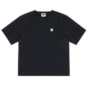 코닥 크로마 브리즈 우븐 라운드 반팔티셔츠 BB K4223EWT46 BLK BLU IVR