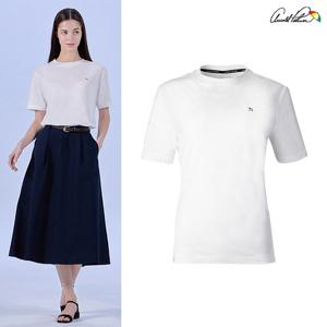 아놀드파마반팔티 여성 코튼 반팔티셔츠 화이트 AWT25SS40-WHT