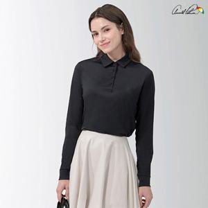 아놀드파마긴팔티 여성 긴팔  카라티셔츠 블랙 AWT25SS10-BLK