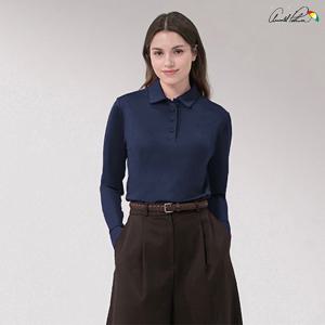 아놀드파마긴팔티 여성 긴팔  카라티셔츠 네이비 AWT25SS10-NVY