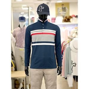 루이까스텔 세이브존03 남성 골프 가을 겨울 혼합 뎅깡 배색 긴팔 카라 티셔츠 AG7MDTS906A