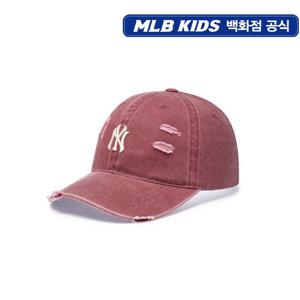 MLB키즈 피그먼트 데미지 워싱볼캡 (7ACPV155N50WIS)