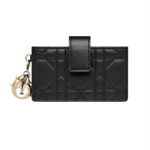 디올 Lady Dior Jasmine 카드 지갑 블랙 까나쥬 S0074ONMJM900