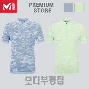 [밀레]MXSUT053Z5심리스 반팔 남성 집업 티셔츠_BP