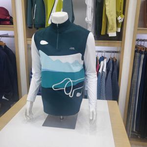 [루이까스텔]남성 반집업 니트조끼 7MDVT434AG_OD