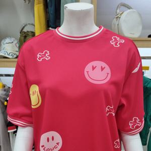 [루이까스텔]여성 스마일 아이루카 라운드티셔츠7FDTS336P_OD