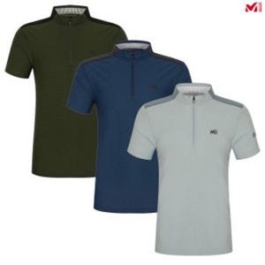 [밀레]남성카보반팔집업티셔츠MXTUT051_GN