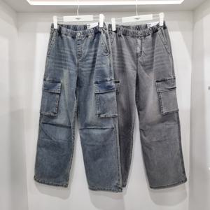 [행텐주니어]여름 스판 카고 카펜더 와이드핏 청바지14520-055-4