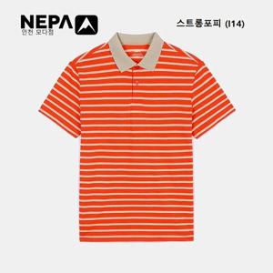 [네파]남성 린넨라이크 스트라이프 반팔 폴로 - 7L35251_I14_IC